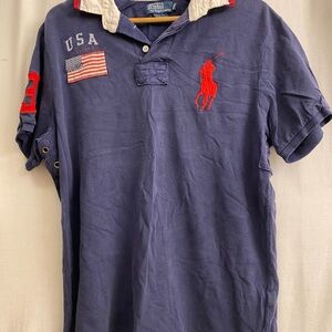 Polo by Ralph Lauren Men's Navy Blue Polo Shirt